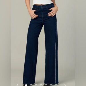 Joe's Jeans Mia Wide Leg Jeans With Chrystals. NWT. Size 27